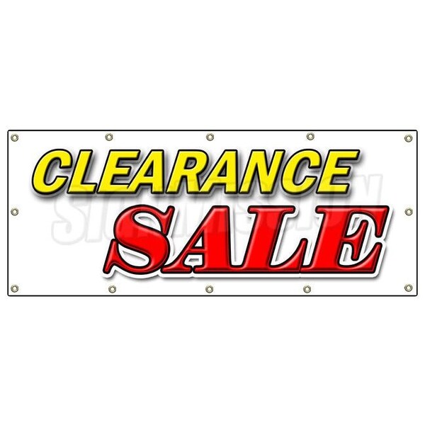 Signmission CLEARANCE SALE BANNER SIGN retail sign signs store 50% off huge B-96 Clearance Sale - main